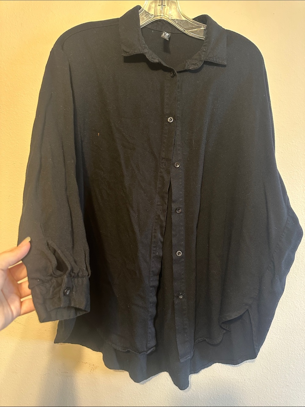 Black Button-Up Collared Shirt
